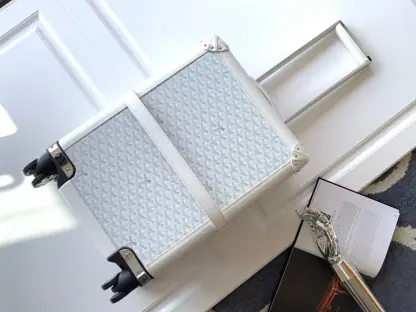 Replica Goyard Luggage Bourget PM Trolley Case White #3452 - Image 5