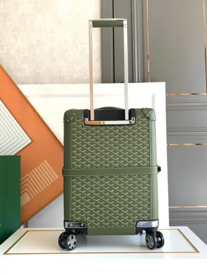 Replica Goyard Luggage Bourget PM Trolley Case Avocado green #3450 - Image 3
