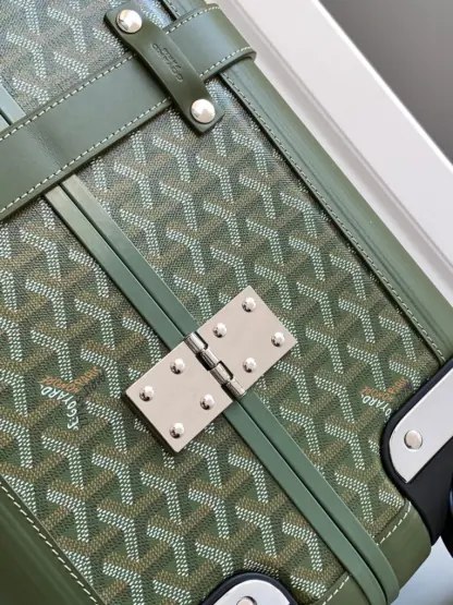 Replica Goyard Luggage Bourget PM Trolley Case Avocado green #3450 - Image 5