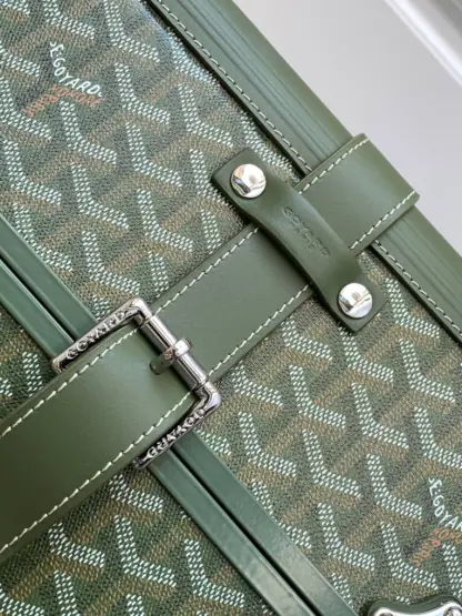 Replica Goyard Luggage Bourget PM Trolley Case Avocado green #3450 - Image 8