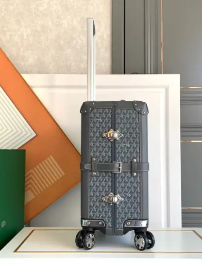 Replica Goyard Luggage Bourget PM Trolley Case Grey #3449 - Image 10