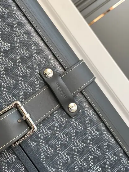 Replica Goyard Luggage Bourget PM Trolley Case Grey #3449 - Image 3