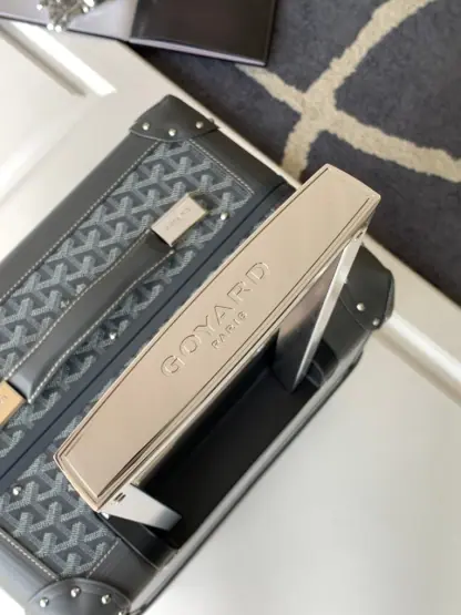 Replica Goyard Luggage Bourget PM Trolley Case Grey #3449 - Image 5