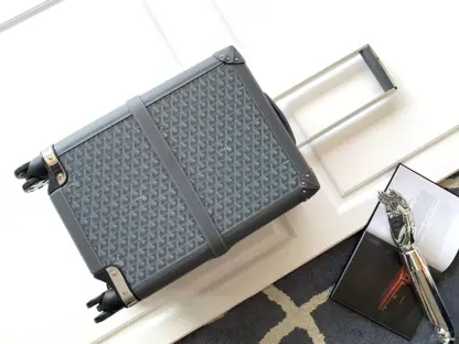 Replica Goyard Luggage Bourget PM Trolley Case Grey #3449 - Image 2
