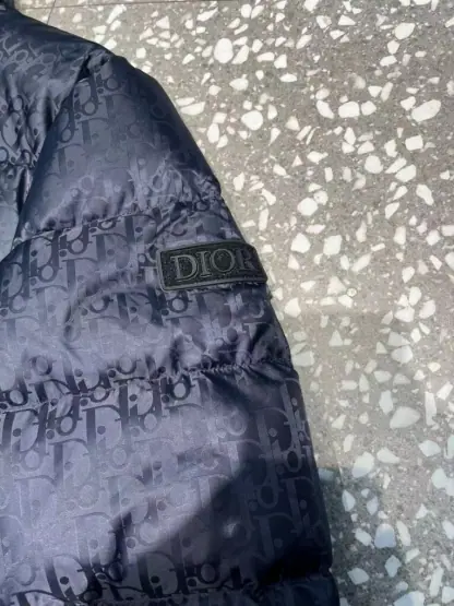 Replica Dior Oblique Down Jacket Navy Blue Technical Jacquard #3398 - Image 3