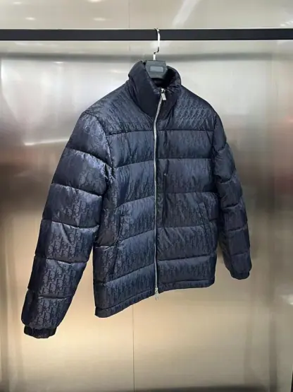 Replica Dior Oblique Down Jacket Navy Blue Technical Jacquard #3398 - Image 6
