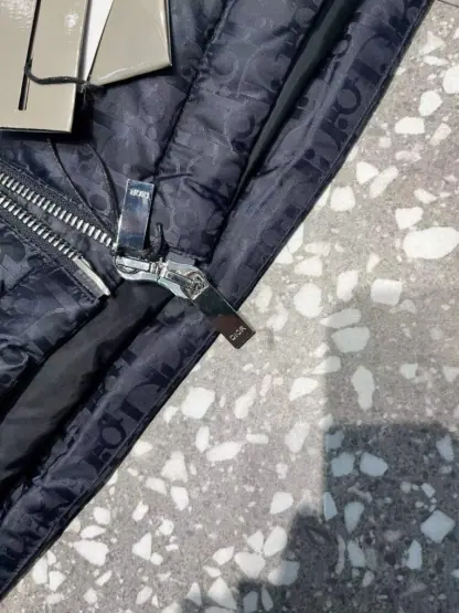 Replica Dior Oblique Down Jacket Navy Blue Technical Jacquard #3398 - Image 7