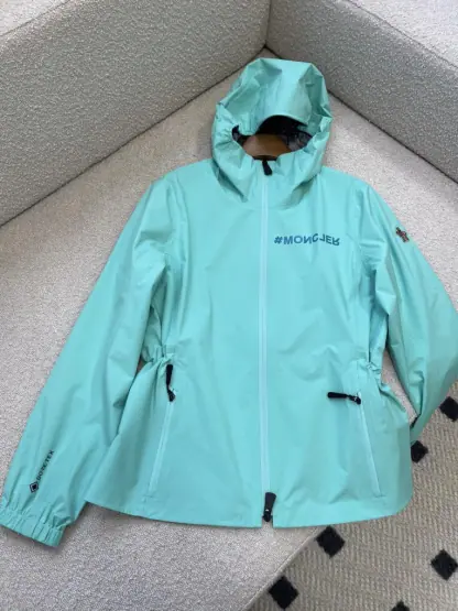Replica Moncler VALLES HOODED SHELL JACKET For Women AQUA GREEN #3420 - Image 19