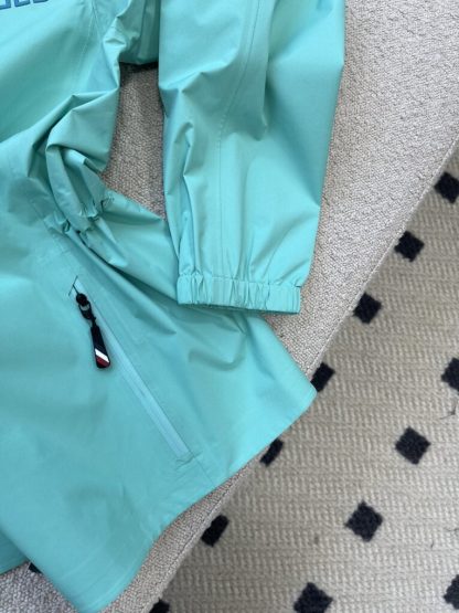 Replica Moncler VALLES HOODED SHELL JACKET For Women AQUA GREEN #3420 - Image 15