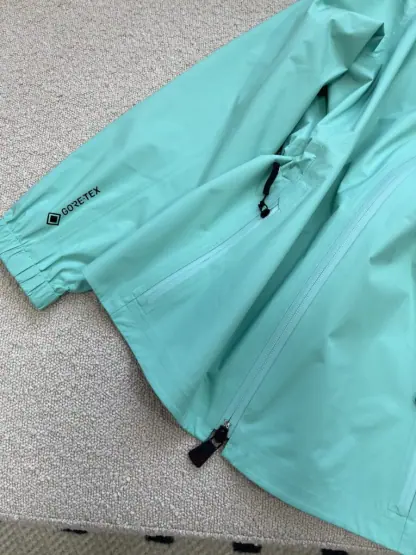 Replica Moncler VALLES HOODED SHELL JACKET For Women AQUA GREEN #3420 - Image 12