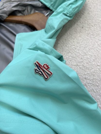 Replica Moncler VALLES HOODED SHELL JACKET For Women AQUA GREEN #3420 - Image 4