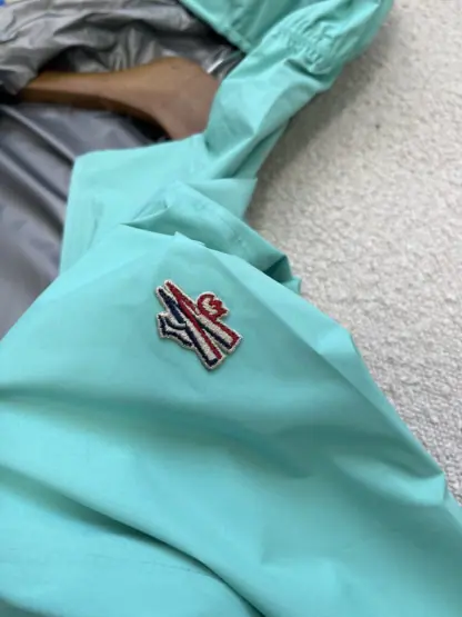 Replica Moncler VALLES HOODED SHELL JACKET For Women AQUA GREEN #3420 - Image 4
