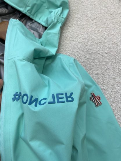 Replica Moncler VALLES HOODED SHELL JACKET For Women AQUA GREEN #3420 - Image 9