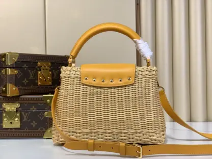 Replica Louis Vuitton Capucines BB M24976 Yellow Gold #3577 - Image 3
