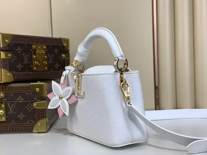 Replica Louis Vuitton Capucines Mini M21416 White #3565 - Image 8