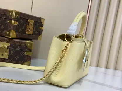 Replica Louis Vuitton Capucines East-West Mini M11351 Yellow #3563 - Image 8