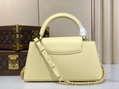 Replica Louis Vuitton Capucines East-West Mini M11351 Yellow #3563 - Image 9