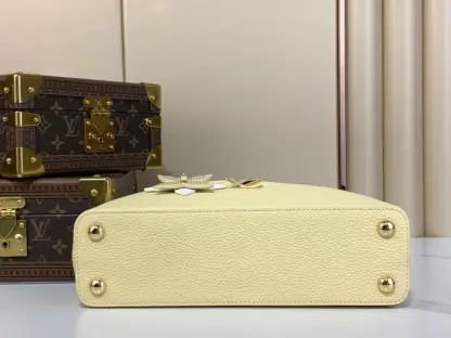 Replica Louis Vuitton Capucines East-West Mini M11351 Yellow #3563 - Image 6
