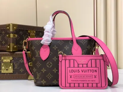 Replica Louis Vuitton Neverfull Bandoulière Inside Out BB M12106 Rose #3575 - Image 4