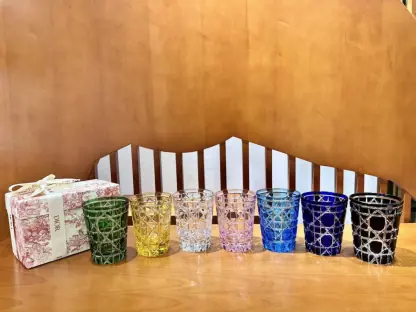 Replica Dior Water Glass 7 Colors crystal Cups Green #3467 - Image 10