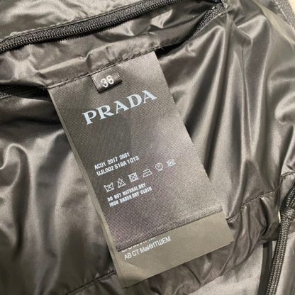 Replica PRADA Re-Nylon convertible cropped down jacket Black #3400 - Image 12