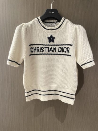 Replica Dior 'CHRISTIAN DIOR' Short-Sleeved Sweater #3414