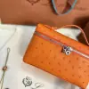 Loro Piana Replica Extra Poket L19 Ostrich leather Orange #3471 - Image 7