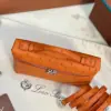 Loro Piana Replica Extra Poket L19 Ostrich leather Orange #3471 - Image 4