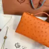Loro Piana Replica Extra Poket L19 Ostrich leather Orange #3471 - Image 9