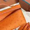 Loro Piana Replica Extra Poket L19 Ostrich leather Orange #3471 - Image 2