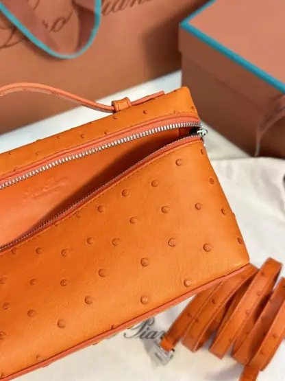 Loro Piana Replica Extra Poket L19 Ostrich leather Orange #3471 - Image 2