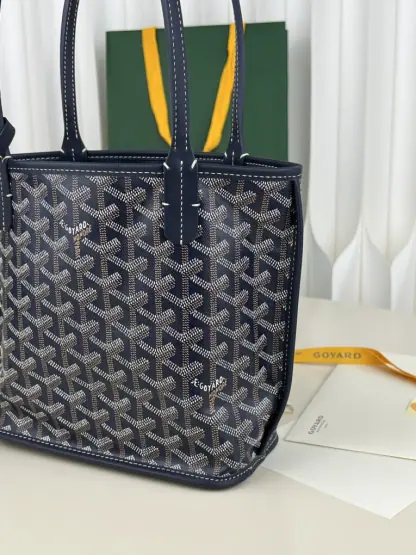Replica Goyard Anjou Mini Bag Navy Blue Tote #3378 - Image 19