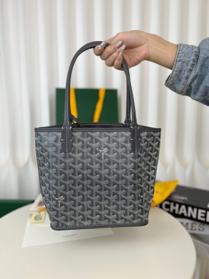 Replica Goyard Anjou Mini Bag Grey Tote #3377 - Image 17