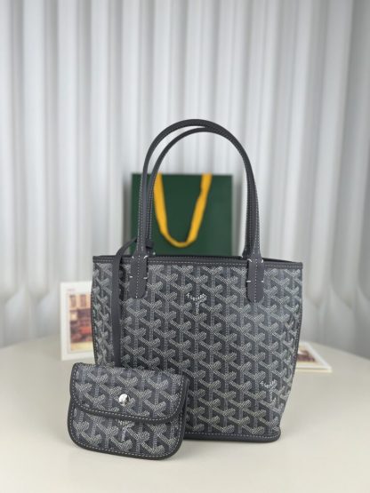 Replica Goyard Anjou Mini Bag Grey Tote #3377 - Image 5