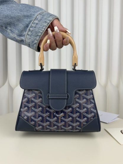 Replica Goyard Saïgon Souple Mini Bag Navy Blue #3427 - Image 11