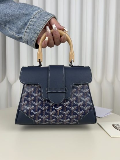 Replica Goyard Saïgon Souple Mini Bag Navy Blue #3427 - Image 12