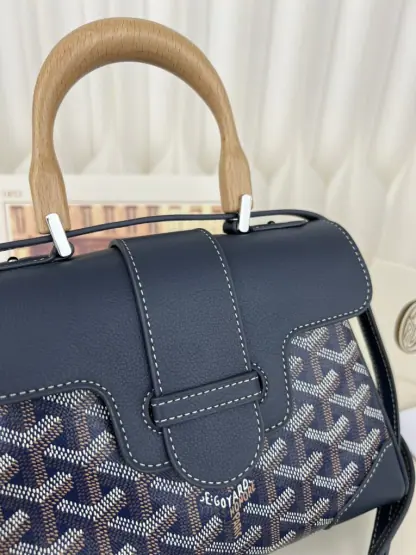 Replica Goyard Saïgon Souple Mini Bag Navy Blue #3427 - Image 4