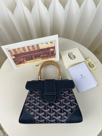 Replica Goyard Saïgon Souple Mini Bag Navy Blue #3427 - Image 3