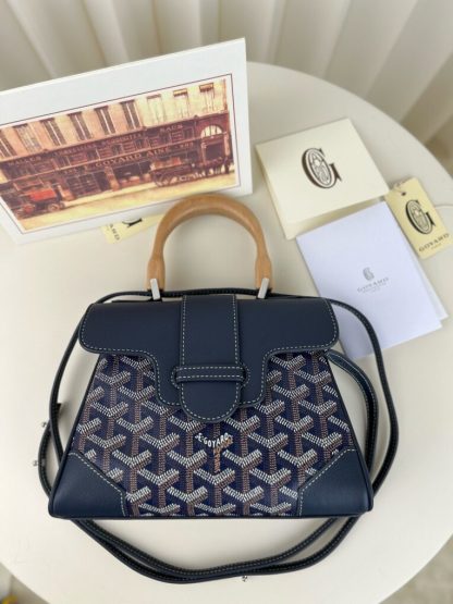 Replica Goyard Saïgon Souple Mini Bag Navy Blue #3427 - Image 9