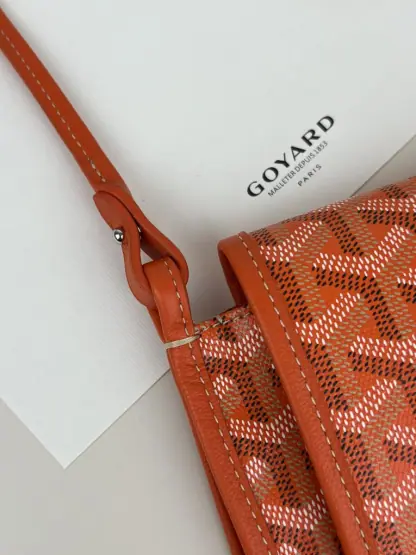Replica Goyard Plumet Pocket Wallet Strap Bags Orange #3389 - Image 3