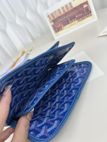 Replica Goyard Plumet Pocket Wallet Strap Bag Blue #3410 - Image 12
