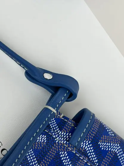 Replica Goyard Plumet Pocket Wallet Strap Bag Blue #3410 - Image 9