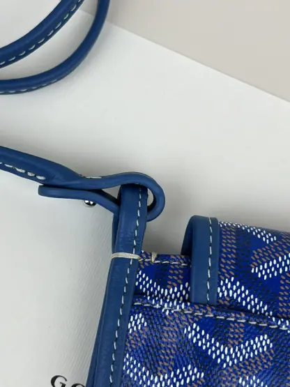 Replica Goyard Plumet Pocket Wallet Strap Bag Blue #3410 - Image 10