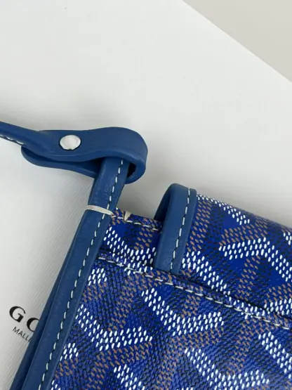 Replica Goyard Plumet Pocket Wallet Strap Bag Blue #3410 - Image 5