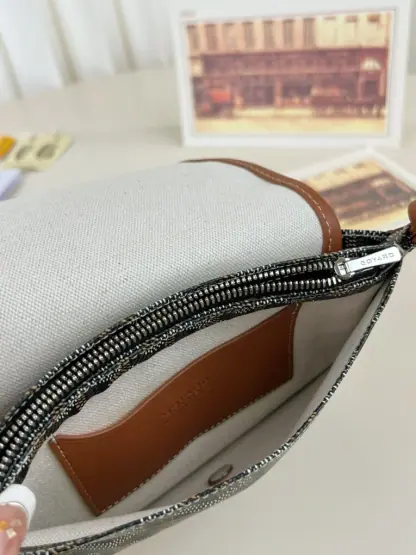 Replica Goyard Plumet Pocket Wallet Strap Bags Black & Tan #3384 - Image 17