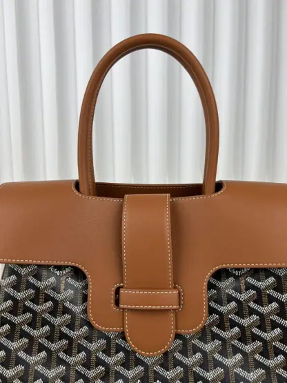 Replica Goyard Saïgon tote bag Black & Tan #3421 - Image 13