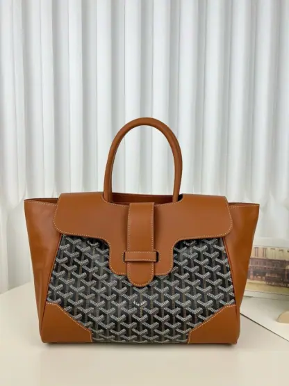 Replica Goyard Saïgon tote bag Black & Tan #3421
