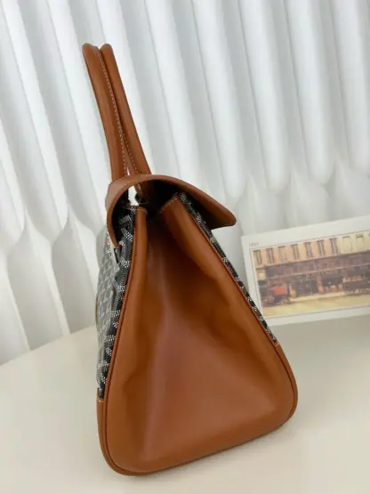 Replica Goyard Saïgon tote bag Black & Tan #3421 - Image 16