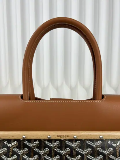 Replica Goyard Saïgon tote bag Black & Tan #3421 - Image 8