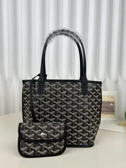 Replica Goyard Anjou Mini Bag Black Tote #3376 - Image 16